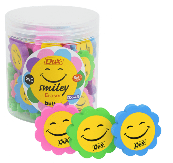smiley dux eraser (1 jar 48 pcs)