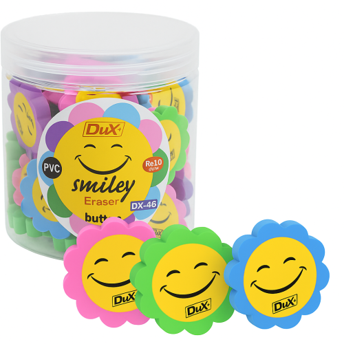 smiley dux eraser (1 jar 48 pcs) smiley dux eraser (1 jar 48 pcs)